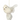 White Bird on Pinecone Ornament