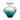 Teal and White Vase